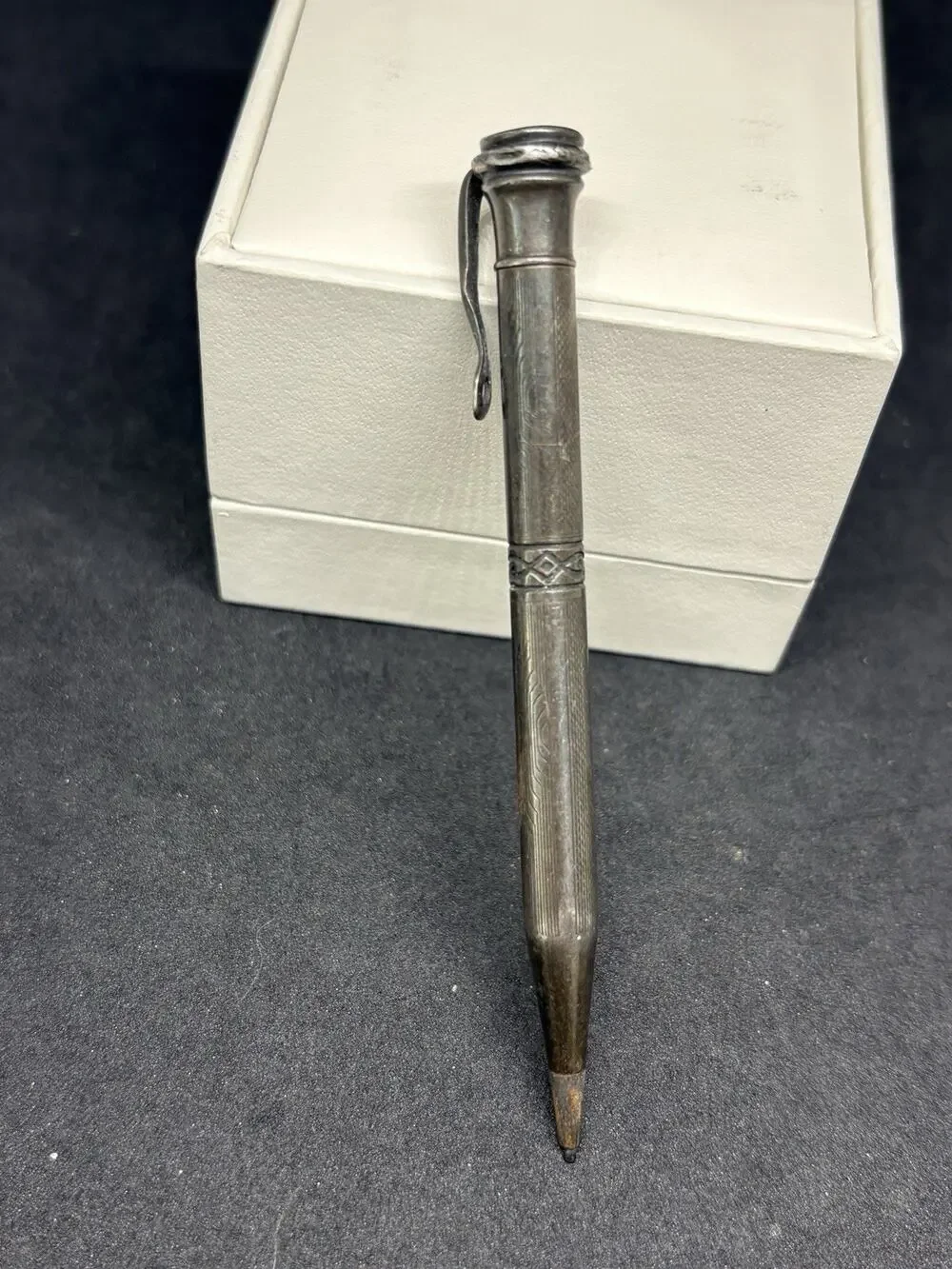 Antique Eversharp 3.7” 900 Sterling Silver Mechanical Pencil Engraved 12 G